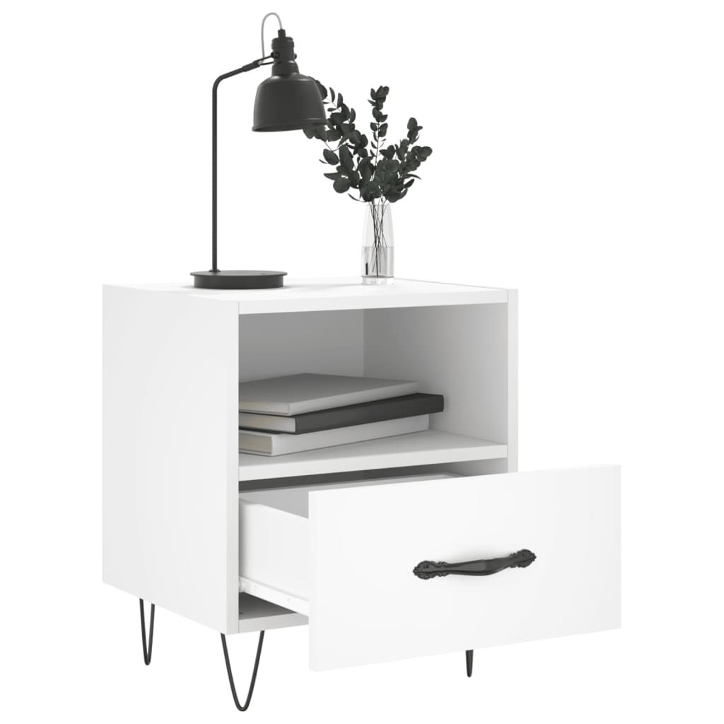 Vidaxl nachtkastjes 2 st 40x35x47,5 cm bewerkt hout wit