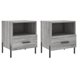 Vidaxl nachtkastjes 2 st 40x35x47,5 cm bewerkt hout grijs sonoma eiken