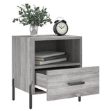 Vidaxl nachtkastjes 2 st 40x35x47,5 cm bewerkt hout grijs sonoma eiken