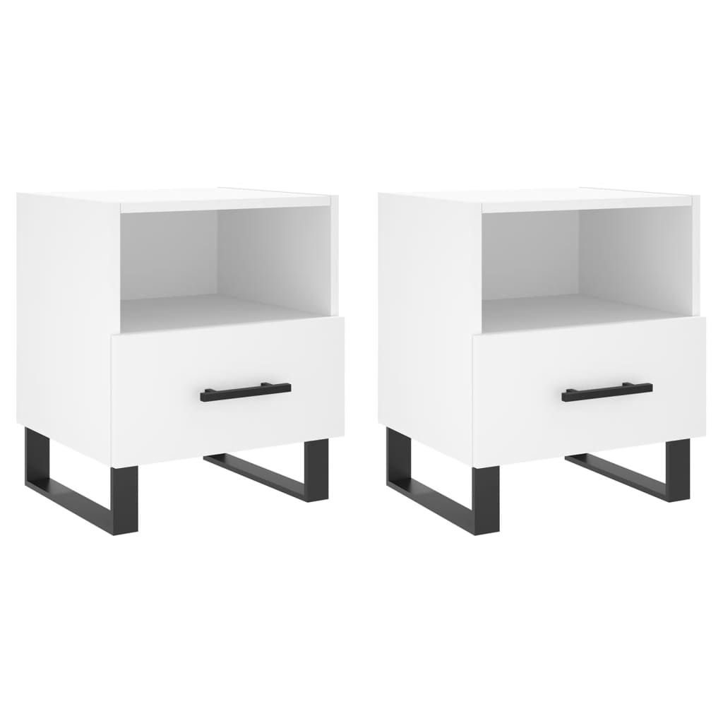 Vidaxl nachtkastjes 2 st 40x35x47,5 cm bewerkt hout wit