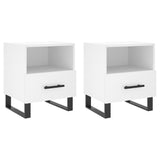 Vidaxl nachtkastjes 2 st 40x35x47,5 cm bewerkt hout wit