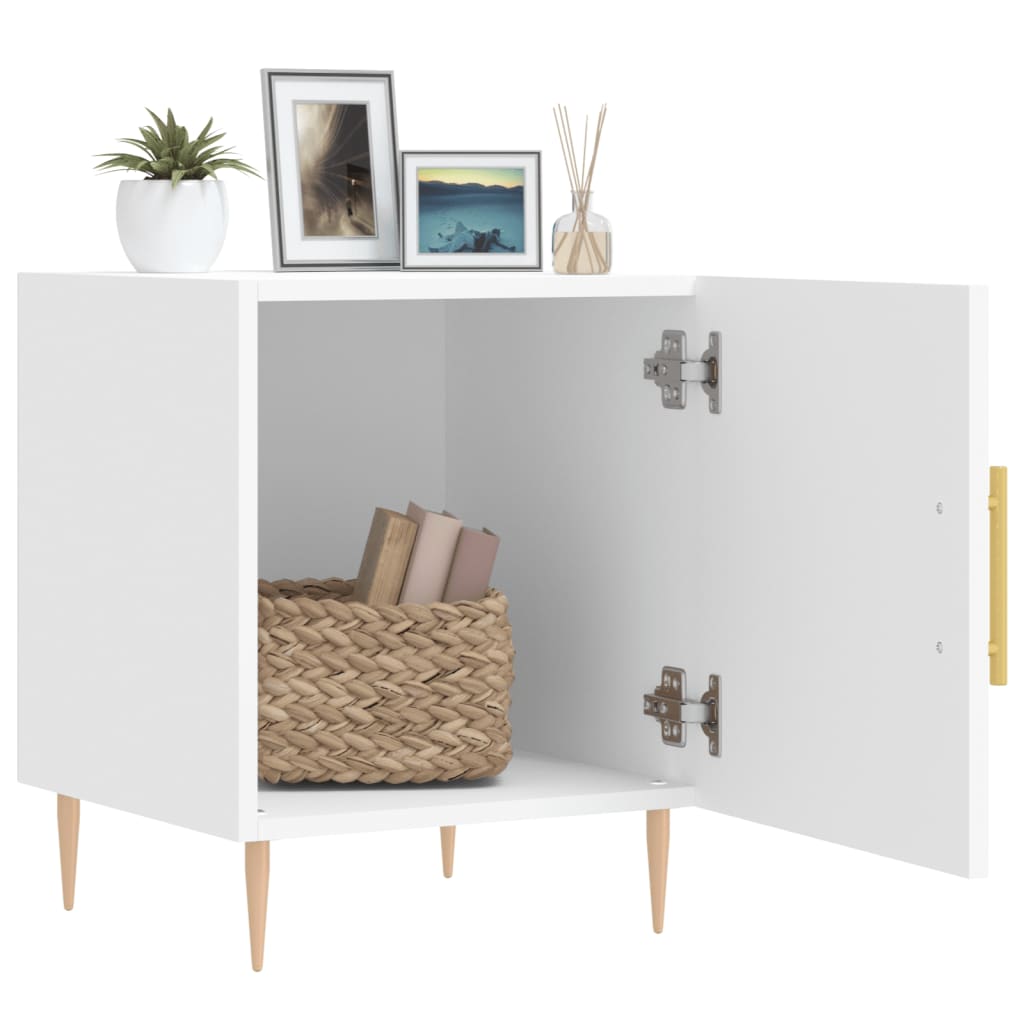 Vidaxl nachtkastjes 2 st 40x40x50 cm bewerkt hout wit