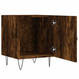 Vidaxl nachtkastje 40x40x50 cm bewerkt hout gerookt eikenkleurig
