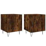 Vidaxl nachtkastjes 2 st 40x40x50 cm bewerkt hout gerookt eikenkleurig
