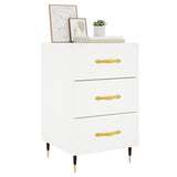 Vidaxl nachtkastje 40x40x66 cm bewerkt hout wit