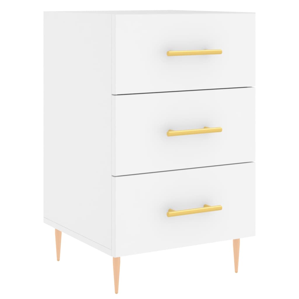 Vidaxl nachtkastje 40x40x66 cm bewerkt hout wit