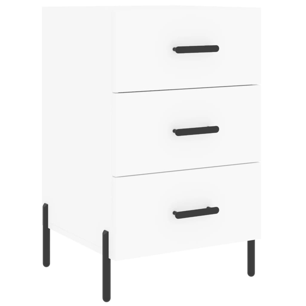 Vidaxl nachtkastje 40x40x66 cm bewerkt hout wit