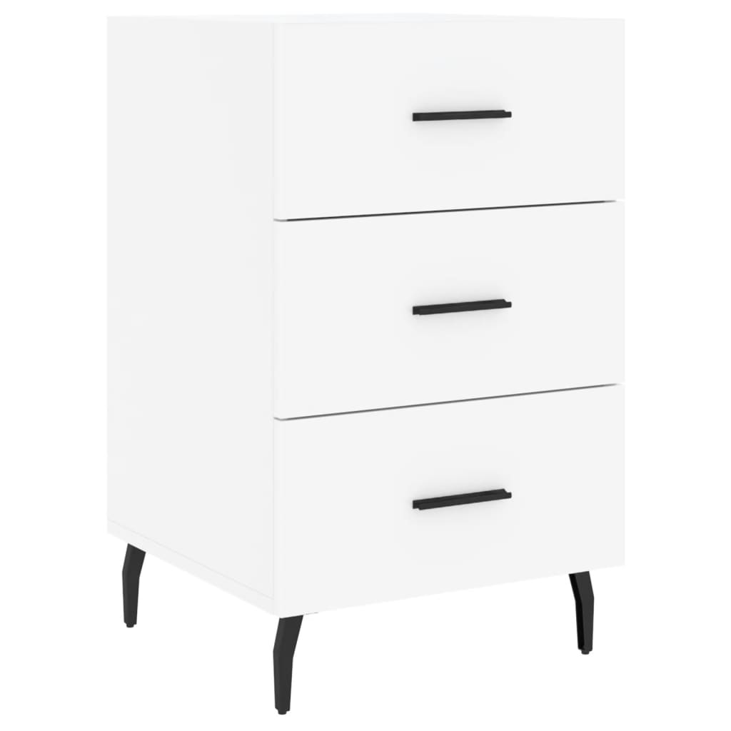 Vidaxl nachtkastje 40x40x66 cm bewerkt hout wit