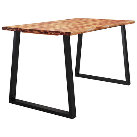 Vidaxl eettafel met natuurlijke rand 140x80x75 cm massief acaciahout
