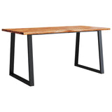 Vidaxl eettafel met natuurlijke rand 160x80x75 cm massief acaciahout
