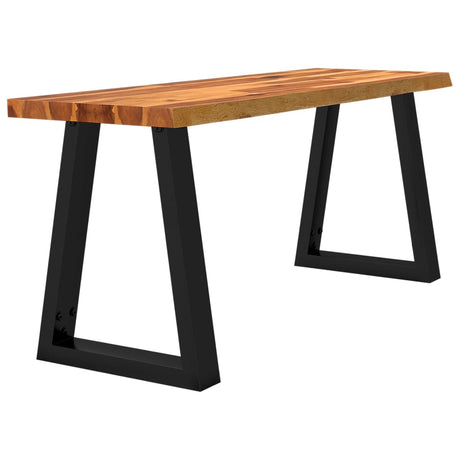 Vidaxl bankje met natuurlijke rand 110 cm massief acaciahout
