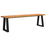 Vidaxl bankje met natuurlijke rand 160 cm massief acaciahout