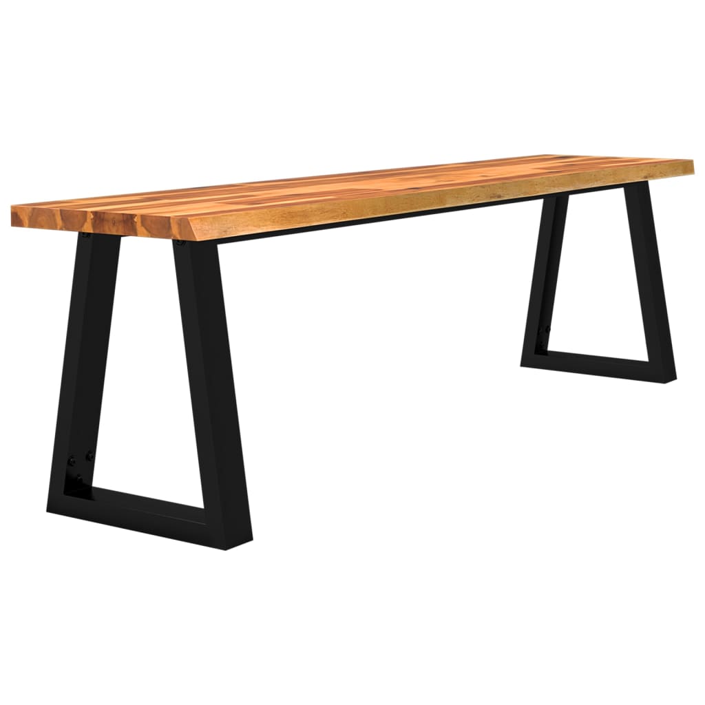 Vidaxl bankje met natuurlijke rand 160 cm massief acaciahout