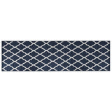 Vidaxx wendbarer Outdoor-Teppich 80x250 cm Marineblau und Weiß