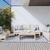 Vidaxx wendbarer Outdoor-Teppich 80x250 cm Marineblau und Weiß