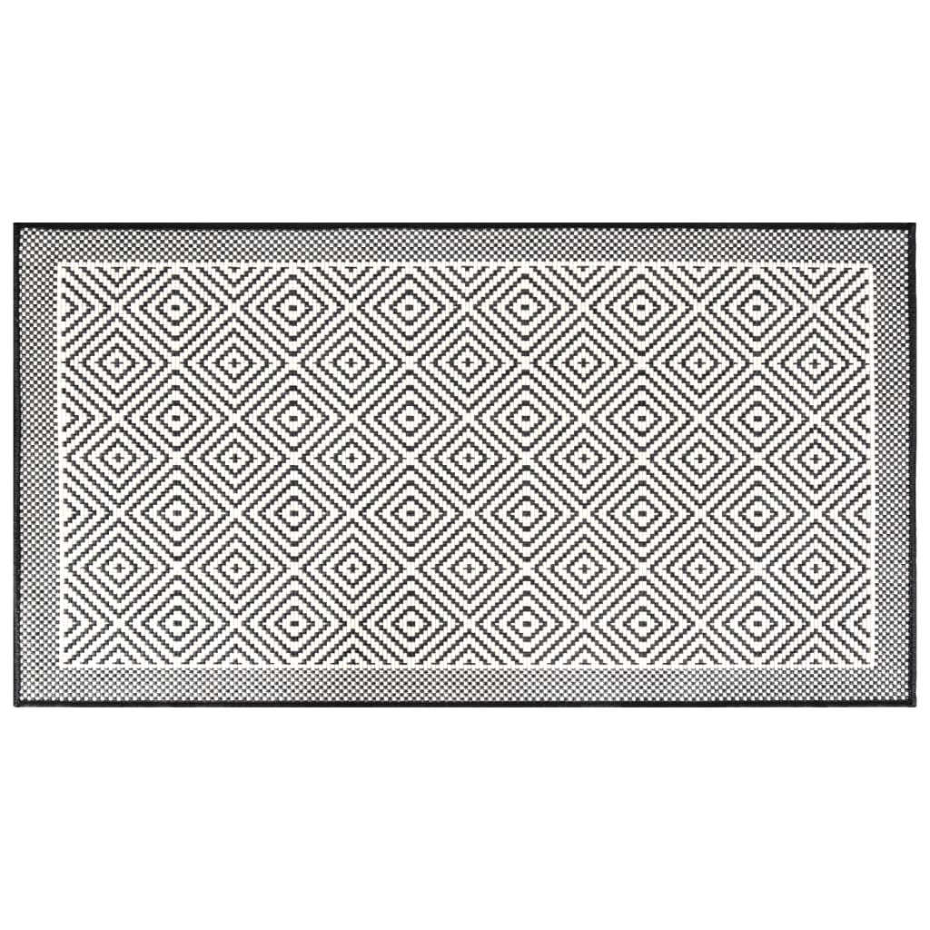 Vidaxx wendbarer Outdoor-Teppich 80x150 cm grau und weiß