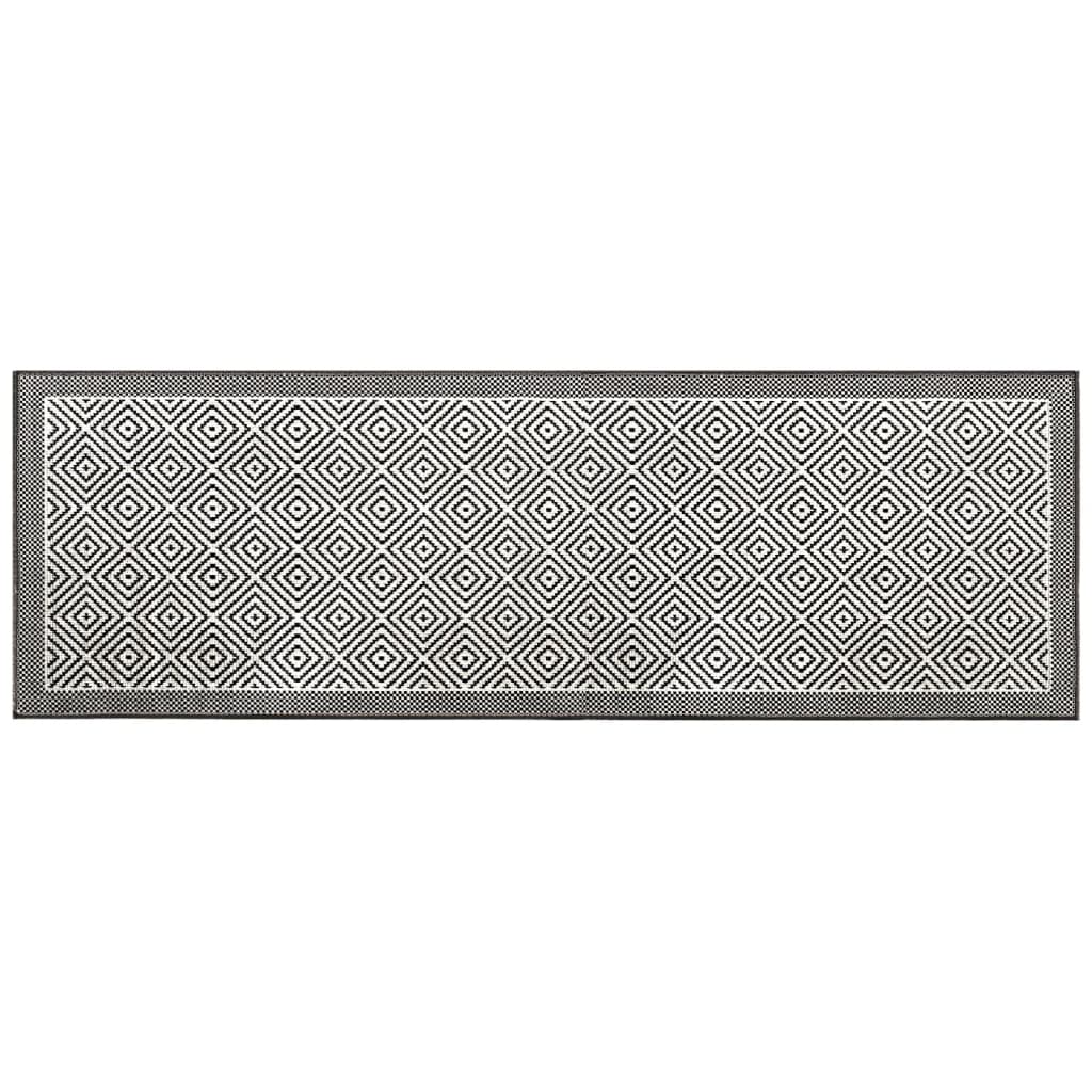 VidaXL Wendbarer Outdoor-Teppich 80x250 cm Grau und Weiß