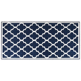 Vidaxx wendbarer Outdoor-Teppich 80x150 cm Marineblau und Weiß