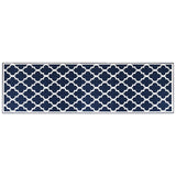Vidaxx wendbarer Outdoor-Teppich 80x250 cm Marineblau und Weiß