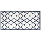 Vidaxx wendbarer Outdoor-Teppich 100x200 cm Marineblau und Weiß