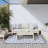 Vidaxx wendbarer Outdoor-Teppich 100x200 cm Marineblau und Weiß