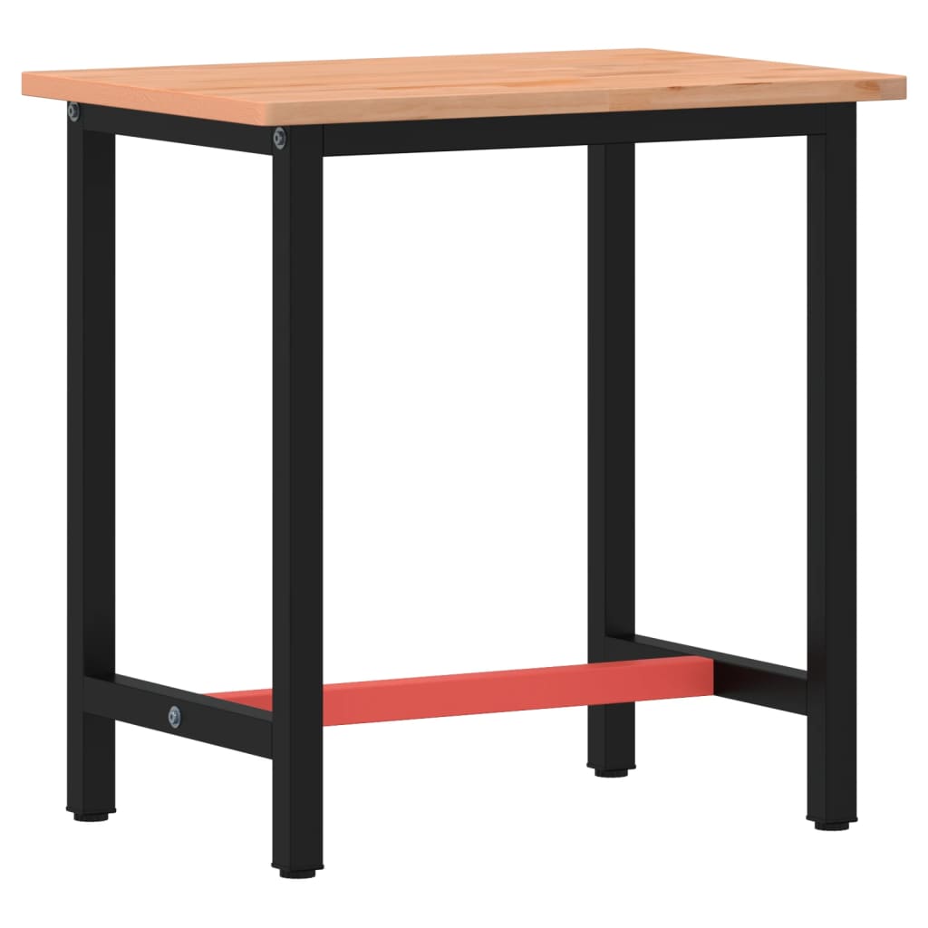 Vidaxx Werkbank 80x55x81,5 cm massives Buchenholz und Metall