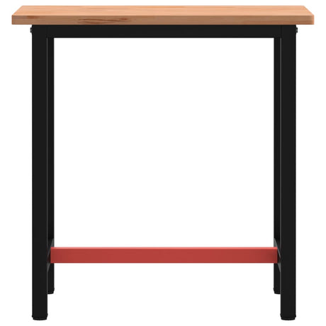 VidaXL Werkbank 80x55x81,5 cm massives Buchenholz und Metall