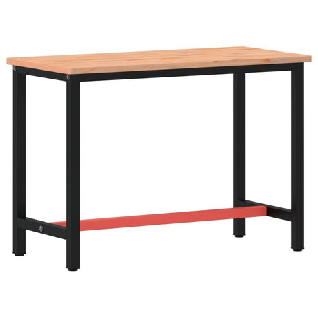 Vidaxx Werkbank 115x55x81,5 cm massives Buchenholz und Metall
