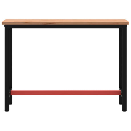 VidaXL Werkbank 115x55x81,5 cm massives Buchenholz und Metall