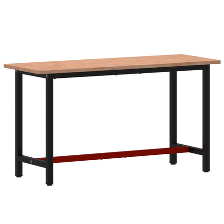 VidaXL Werkbank 150x55x81,5 cm massives Buchenholz und Metall