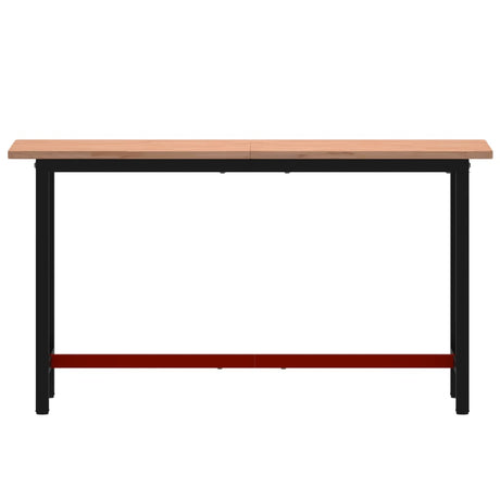 VidaXL Werkbank 150x55x81,5 cm massives Buchenholz und Metall