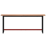 VidaXL Werkbank 200x55x81,5 cm massives Buchenholz und Metall