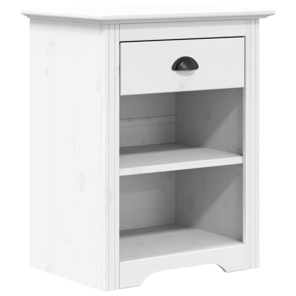 Vidaxl nachtkastje bodo 53x38,5x67 cm massief grenenhout wit