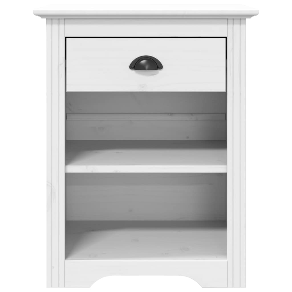 Vidaxl nachtkastje bodo 53x38,5x67 cm massief grenenhout wit