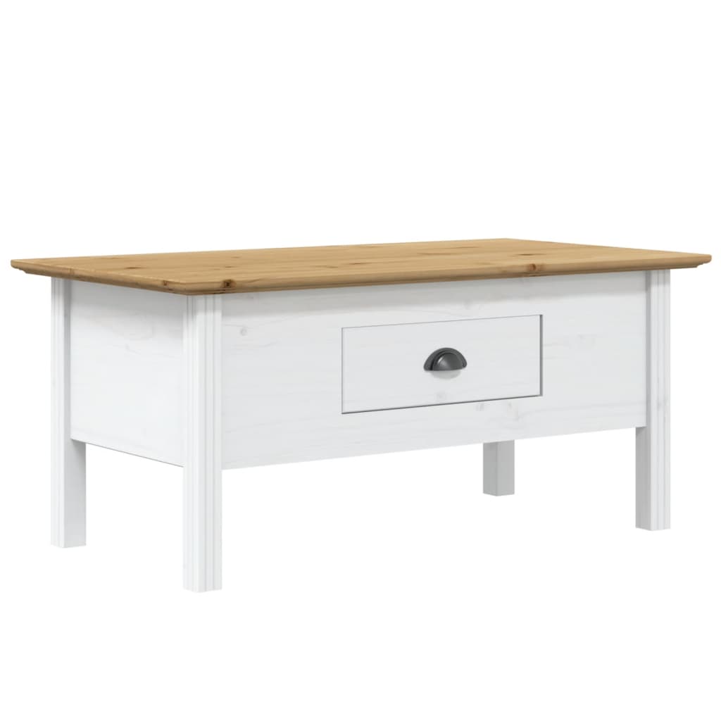 Vidaxl salontafel bodo 100x55x46 cm massief grenenhout wit en bruin