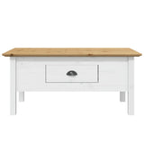 Vidaxl salontafel bodo 100x55x46 cm massief grenenhout wit en bruin
