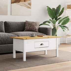 Vidaxl salontafel bodo 100x55x46 cm massief grenenhout wit en bruin