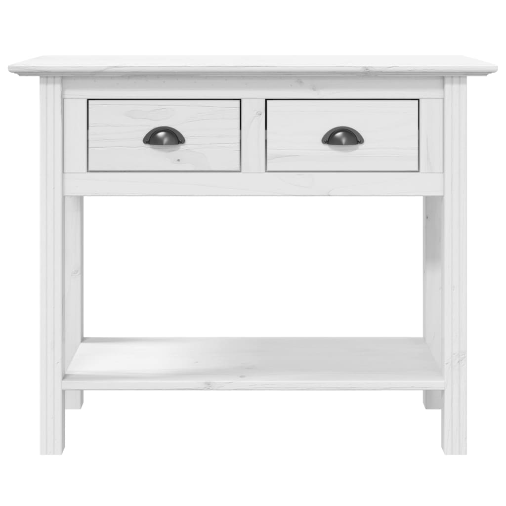 Vidaxl wandtafel bodo 91x35x74 cm massief grenenhout wit
