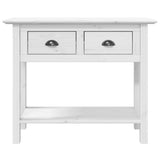 Vidaxl wandtafel bodo 91x35x74 cm massief grenenhout wit