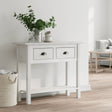 Vidaxl wandtafel bodo 91x35x74 cm massief grenenhout wit