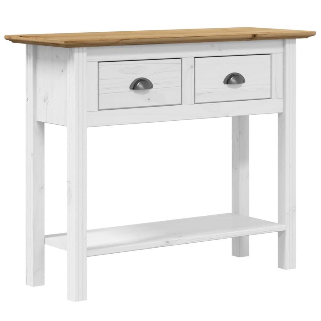 Vidaxl wandtafel bodo 91x35x74 cm massief grenenhout bruin