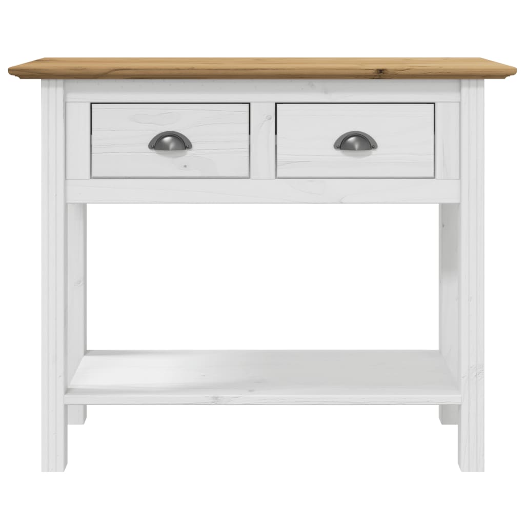 Vidaxl wandtafel bodo 91x35x74 cm massief grenenhout bruin
