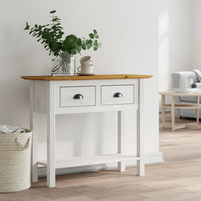 Vidaxl wandtafel bodo 91x35x74 cm massief grenenhout bruin