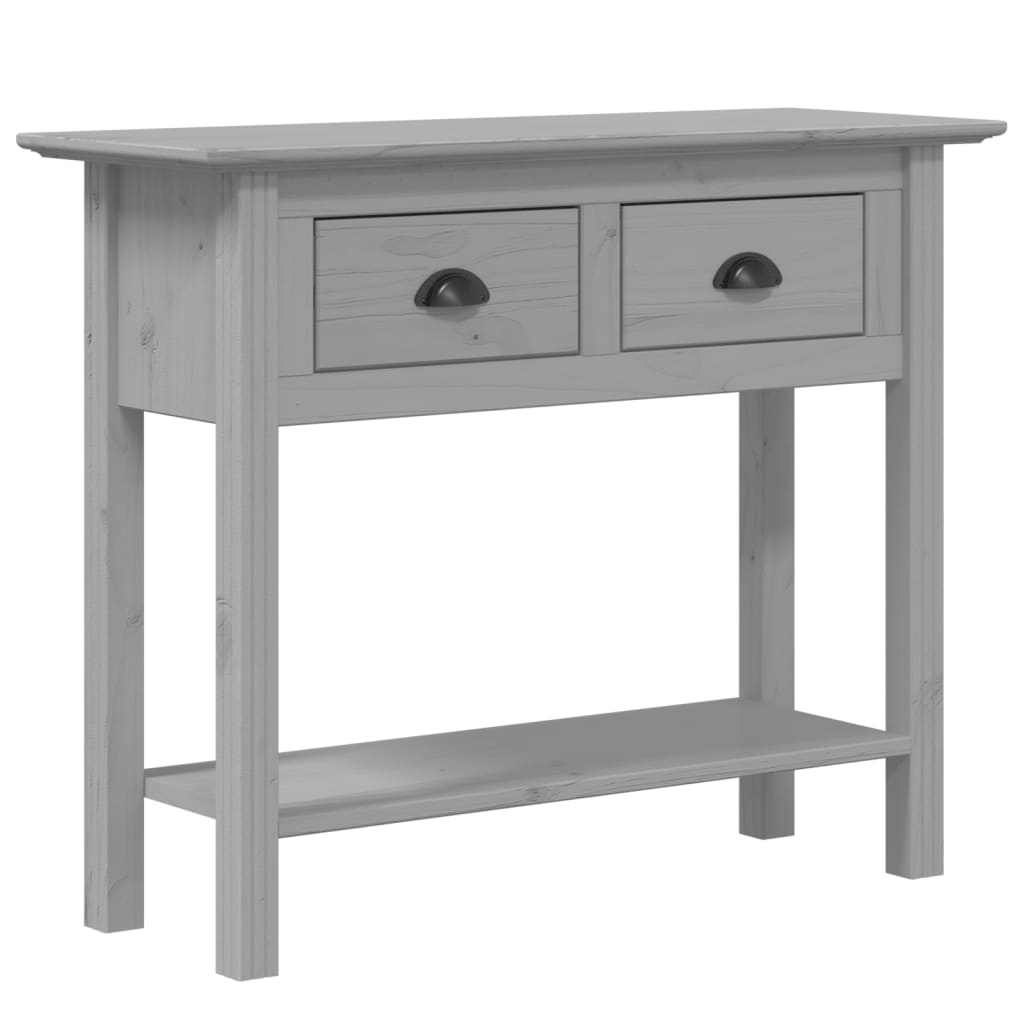 Vidaxl wandtafel bodo 91x35x74 cm massief grenenhout grijs