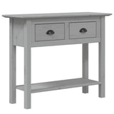 Vidaxl wandtafel bodo 91x35x74 cm massief grenenhout grijs