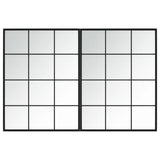 VidaXL Wandspiegel 2 Stk. 80x60 cm Metall schwarz