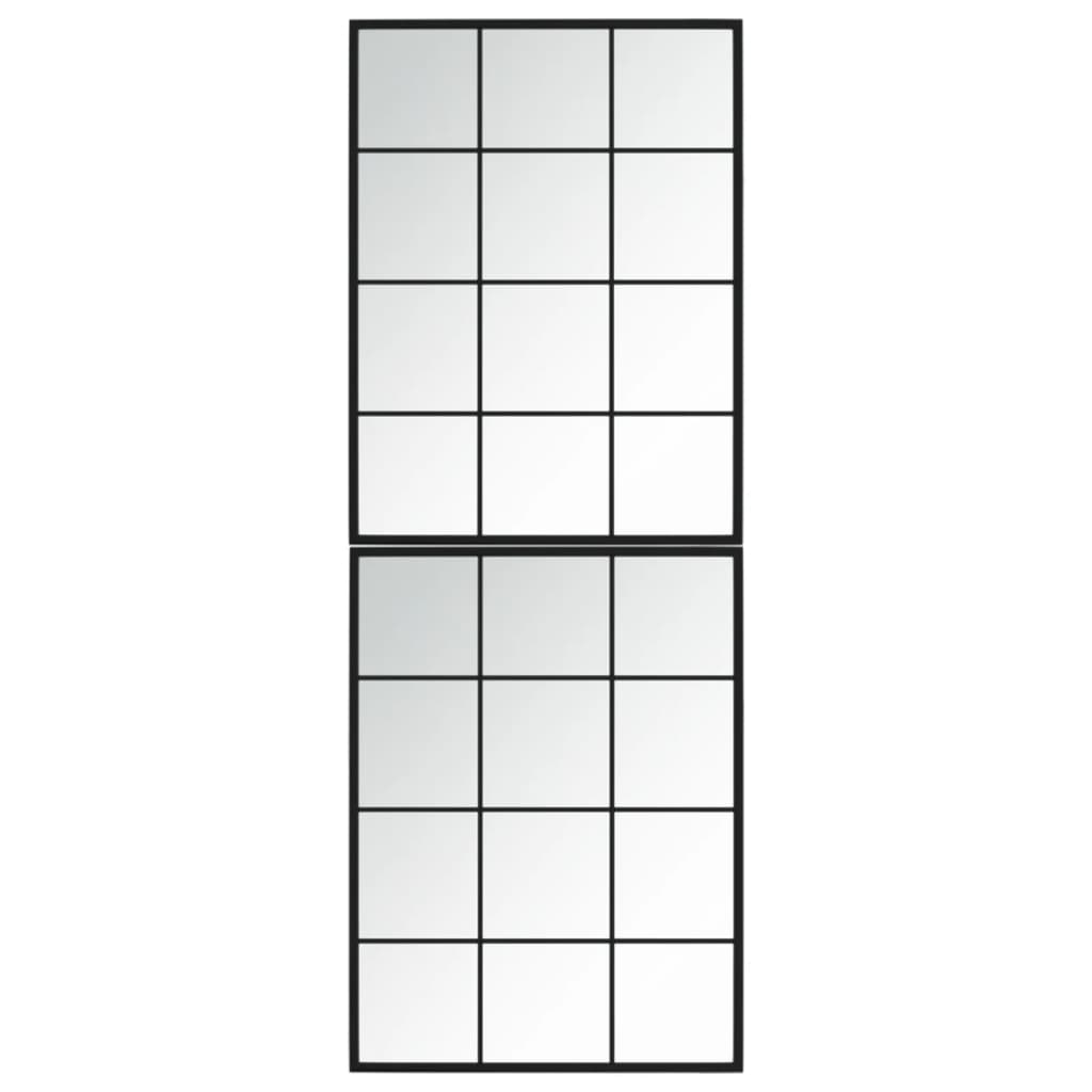 VidaXL Wandspiegel 2 Stk. 80x60 cm Metall schwarz
