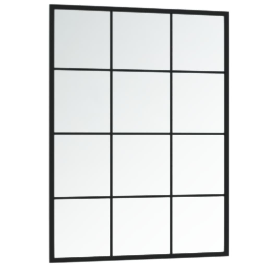 VidaXL Wandspiegel 3 Stk. 80x60 cm Metall schwarz