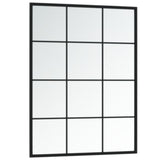 VidaXL Wandspiegel 3 Stk. 80x60 cm Metall schwarz