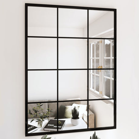 VidaXL Wandspiegel 3 Stk. 80x60 cm Metall schwarz